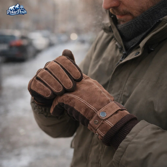 Suede-Style Winter Gloves