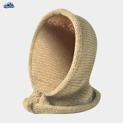 Wool Knit Hooded Scarf (Balaclava Style)