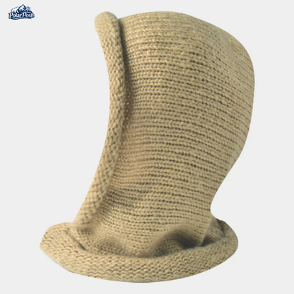 Wool Knit Hooded Scarf (Balaclava Style)