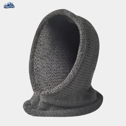 Wool Knit Hooded Scarf (Balaclava Style)