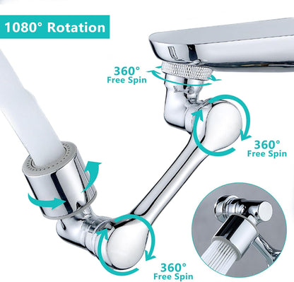 PolarPosh™ 1080° Swivel Extender — Durable Alloy & Dual Spray Modes