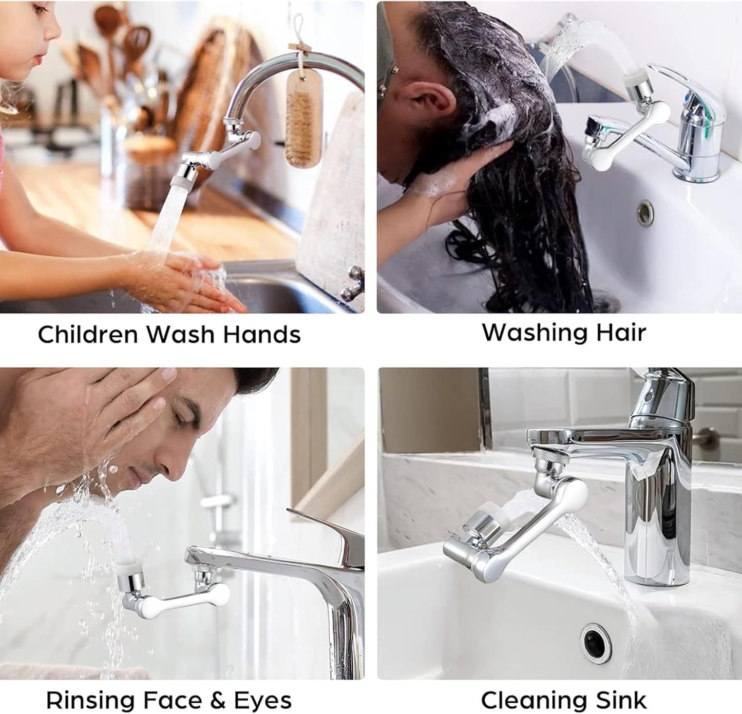 PolarPosh™ 1080° Swivel Extender — Durable Alloy & Dual Spray Modes