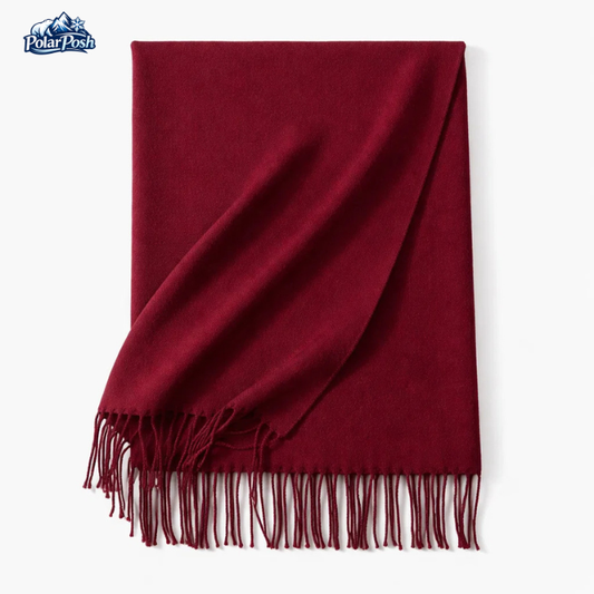 Solid Color Wool-Blend Winter Scarf