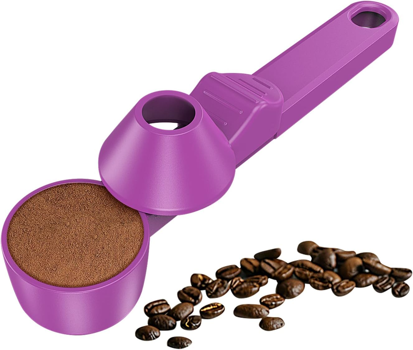 2-in-1 Precision Coffee Scoop & Funnel – No-Spill 2-Tbsp Measuring Spoon for Reusable K-Cups, Ground Coffee & Protein Powder
