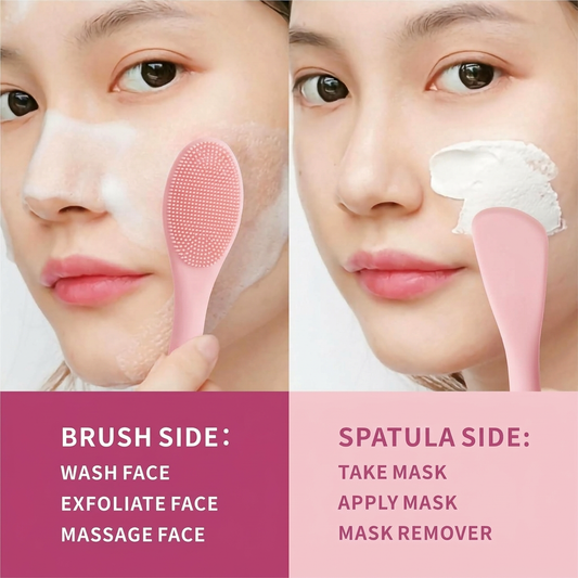 Silicone Face Scrubber, 2 in 1 Face Mask Brush